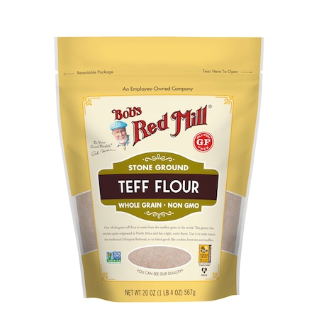 Bobs Red Mill Natural Foods Bob's Red Mill Whole Grain Teff Flour 20 oz. Resealable Pouches, PK4 1534S204